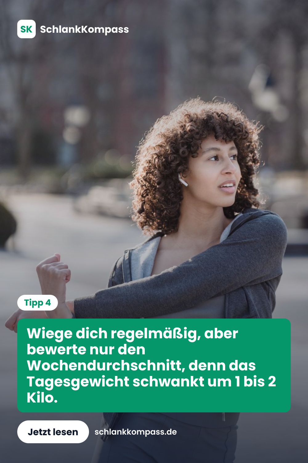 Wiege dich regelmäßig, aber bewerte nur den Wochendurchschnitt, denn das Tagesgewicht schwankt um 1 bis 2 Kilo.