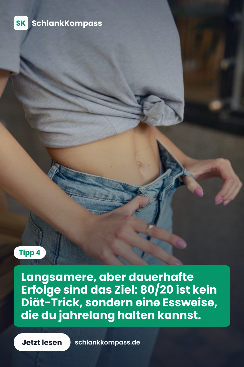 Langsamere, aber dauerhafte Erfolge sind das Ziel: 80/20 ist kein Diät-Trick, sondern eine Essweise, die du jahrelang halten kannst.