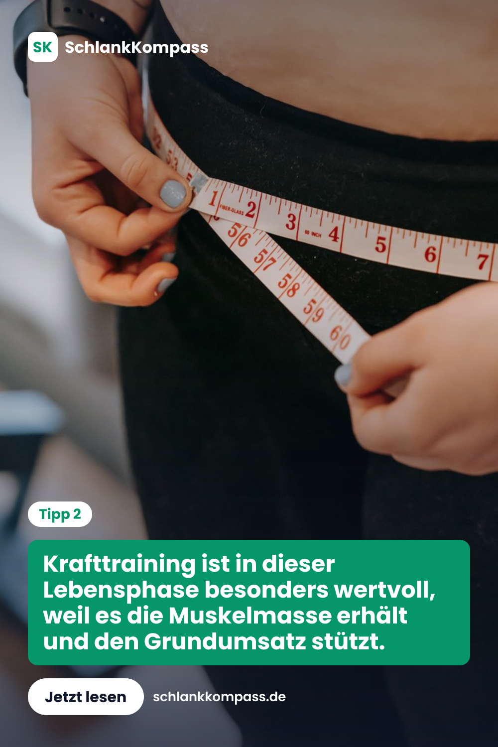 Krafttraining ist in dieser Lebensphase besonders wertvoll, weil es die Muskelmasse erhält und den Grundumsatz stützt.