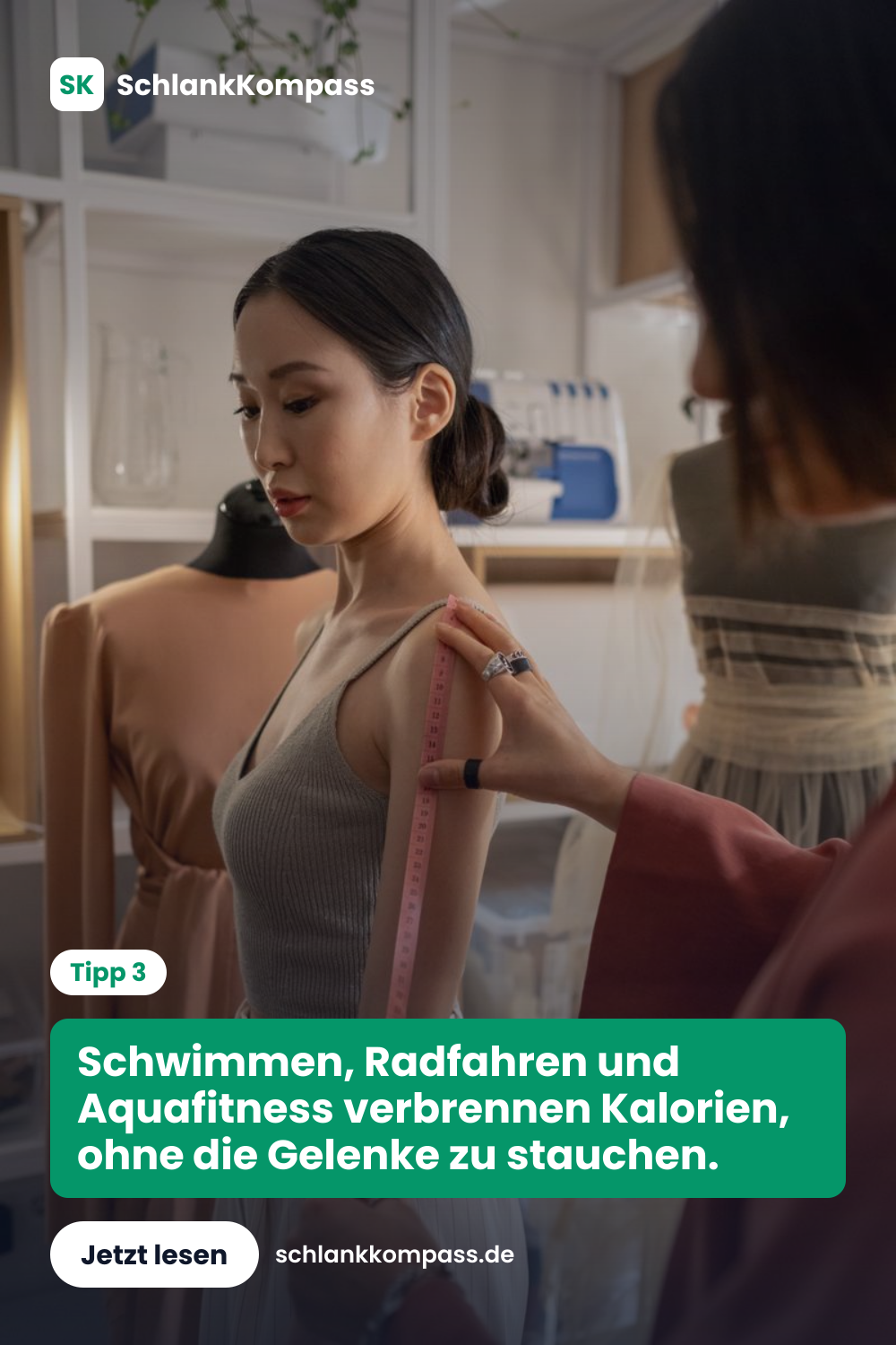 Schwimmen, Radfahren und Aquafitness verbrennen Kalorien, ohne die Gelenke zu stauchen.