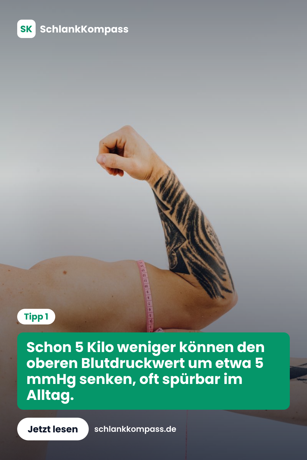 Schon 5 Kilo weniger können den oberen Blutdruckwert um etwa 5 mmHg senken, oft spürbar im Alltag.
