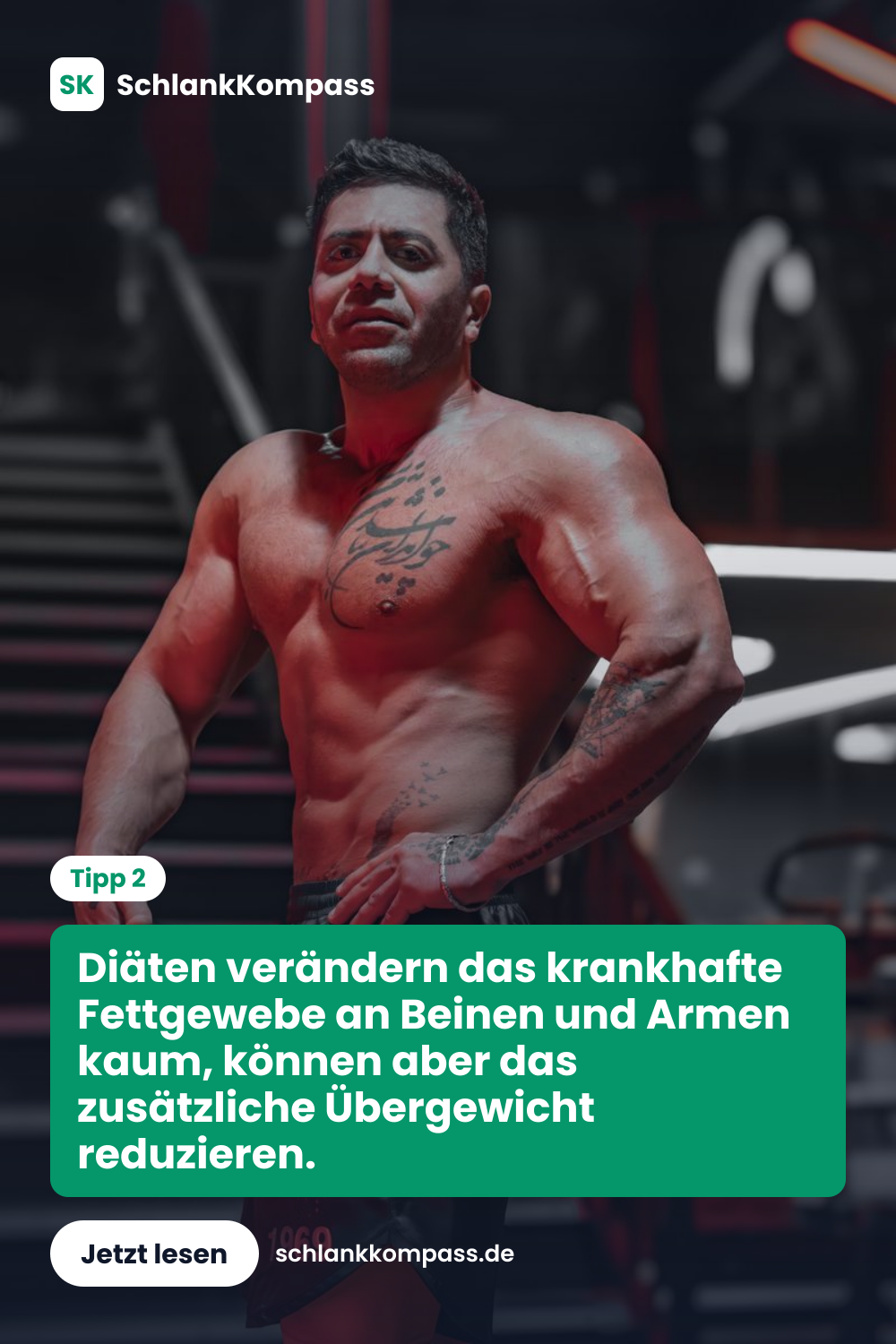 Diäten verändern das krankhafte Fettgewebe an Beinen und Armen kaum, können aber das zusätzliche Übergewicht reduzieren.