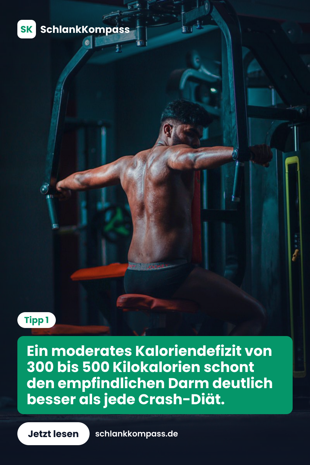 Ein moderates Kaloriendefizit von 300 bis 500 Kilokalorien schont den empfindlichen Darm deutlich besser als jede Crash-Diät.