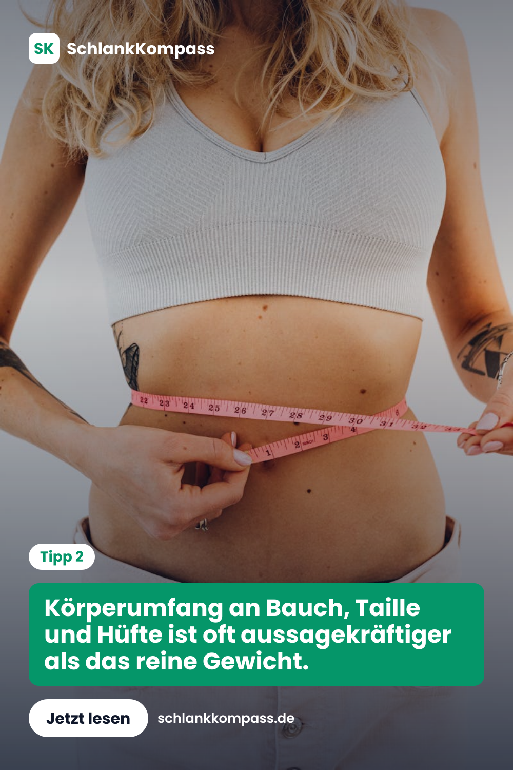 Körperumfang an Bauch, Taille und Hüfte ist oft aussagekräftiger als das reine Gewicht.