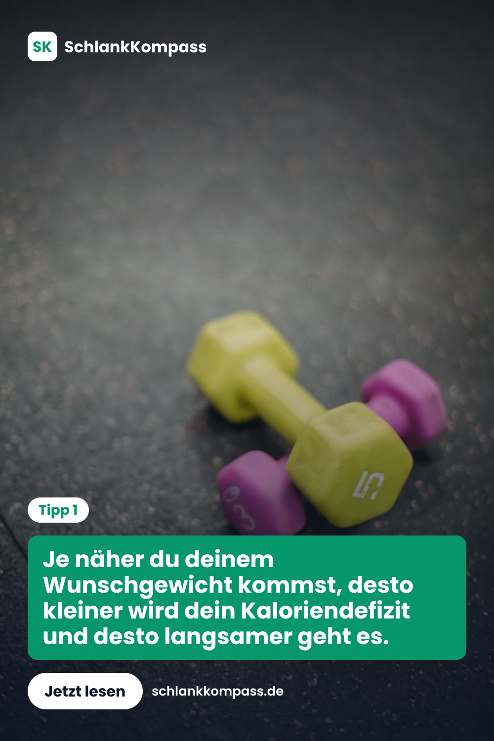 Je näher du deinem Wunschgewicht kommst, desto kleiner wird dein Kaloriendefizit und desto langsamer geht es.