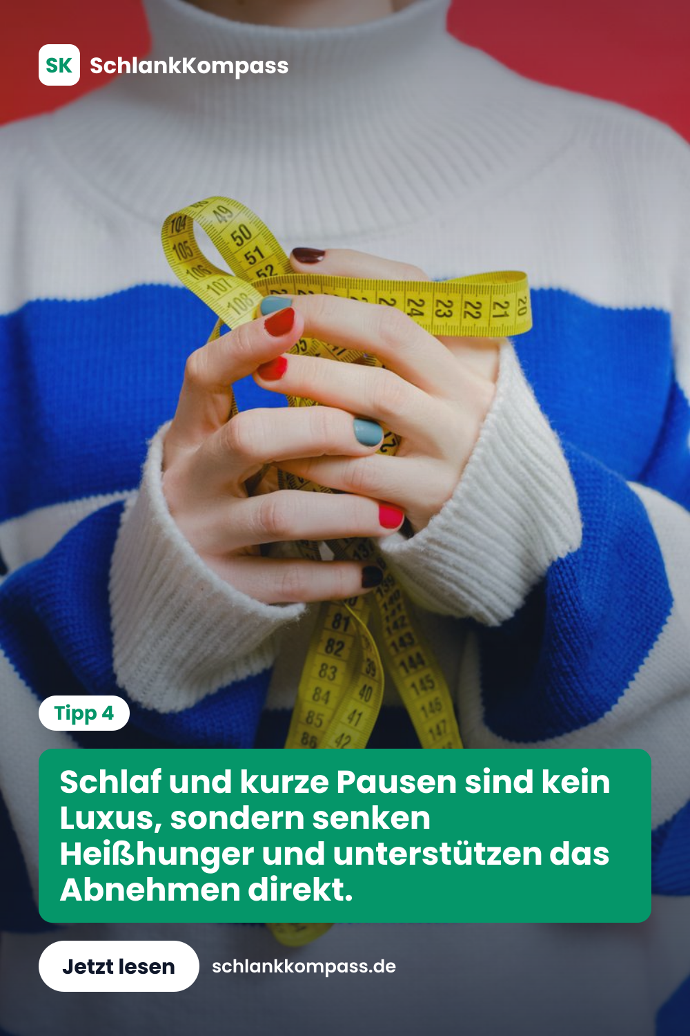 Schlaf und kurze Pausen sind kein Luxus, sondern senken Heißhunger und unterstützen das Abnehmen direkt.