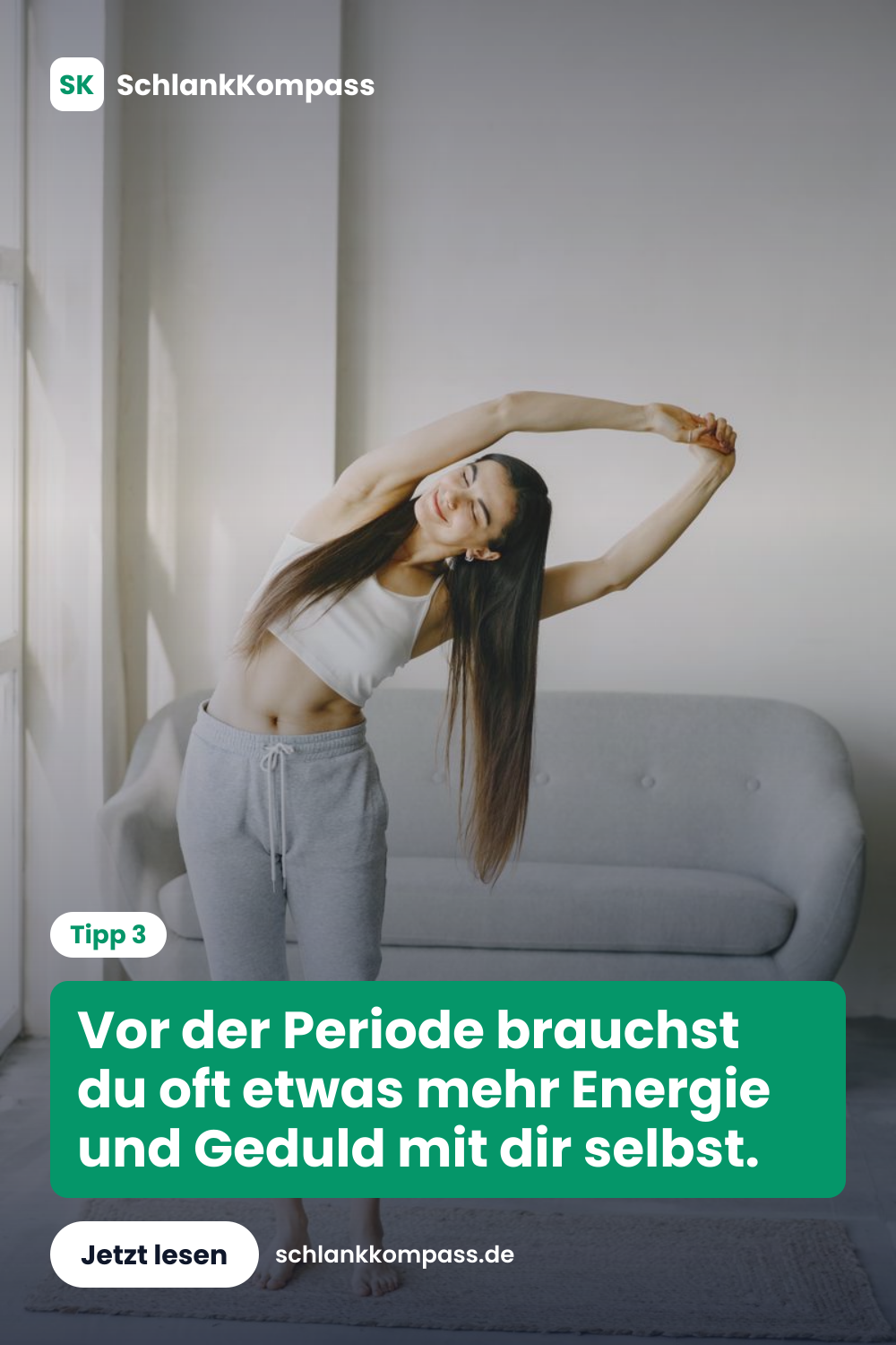 Vor der Periode brauchst du oft etwas mehr Energie und Geduld mit dir selbst.