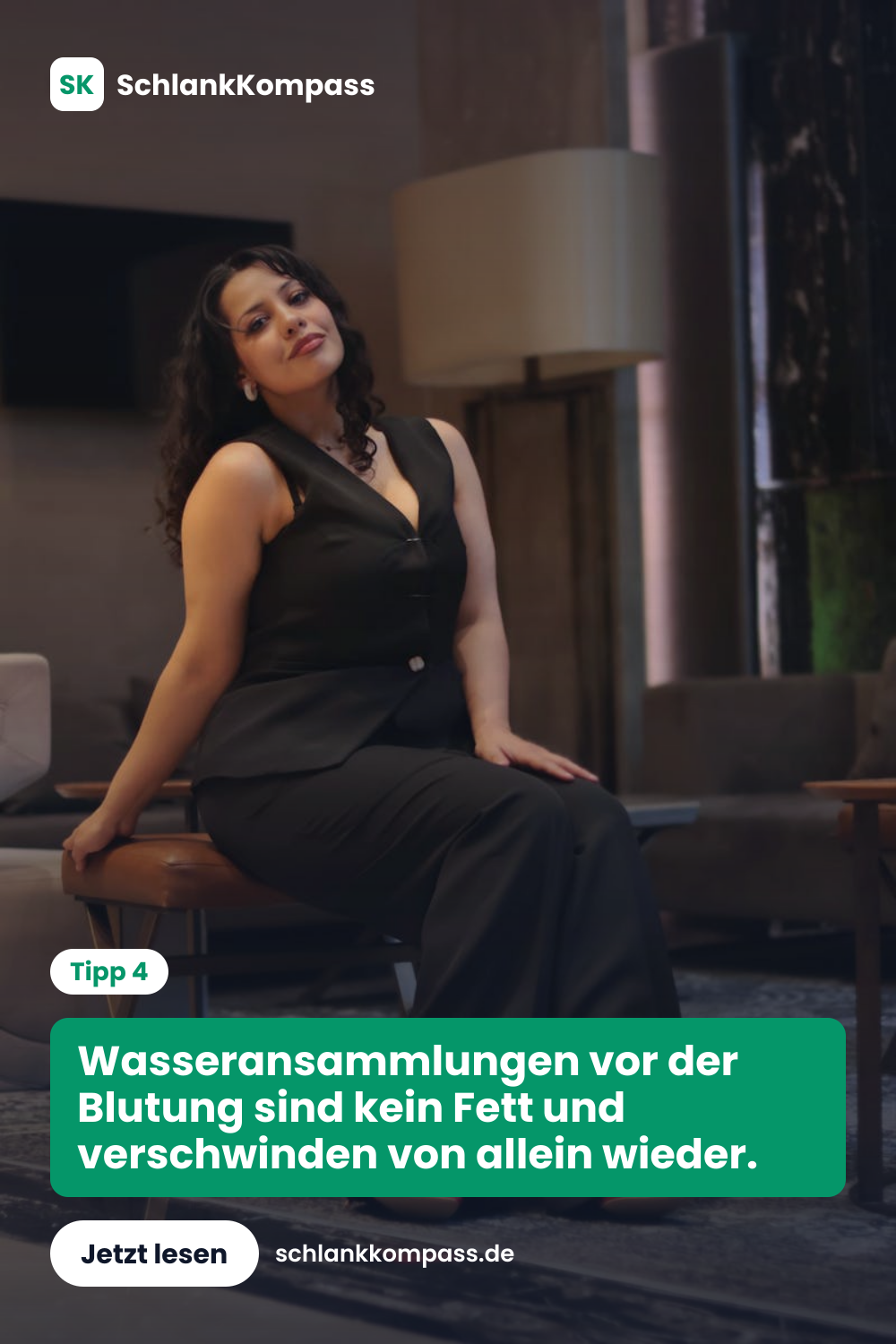 Wasseransammlungen vor der Blutung sind kein Fett und verschwinden von allein wieder.