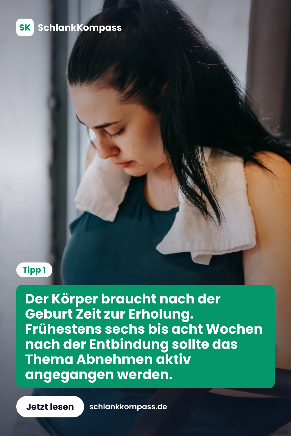 Der Körper braucht nach der Geburt Zeit zur Erholung. Frühestens sechs bis acht Wochen nach der Entbindung sollte das Thema Abnehmen aktiv angegangen werden.
