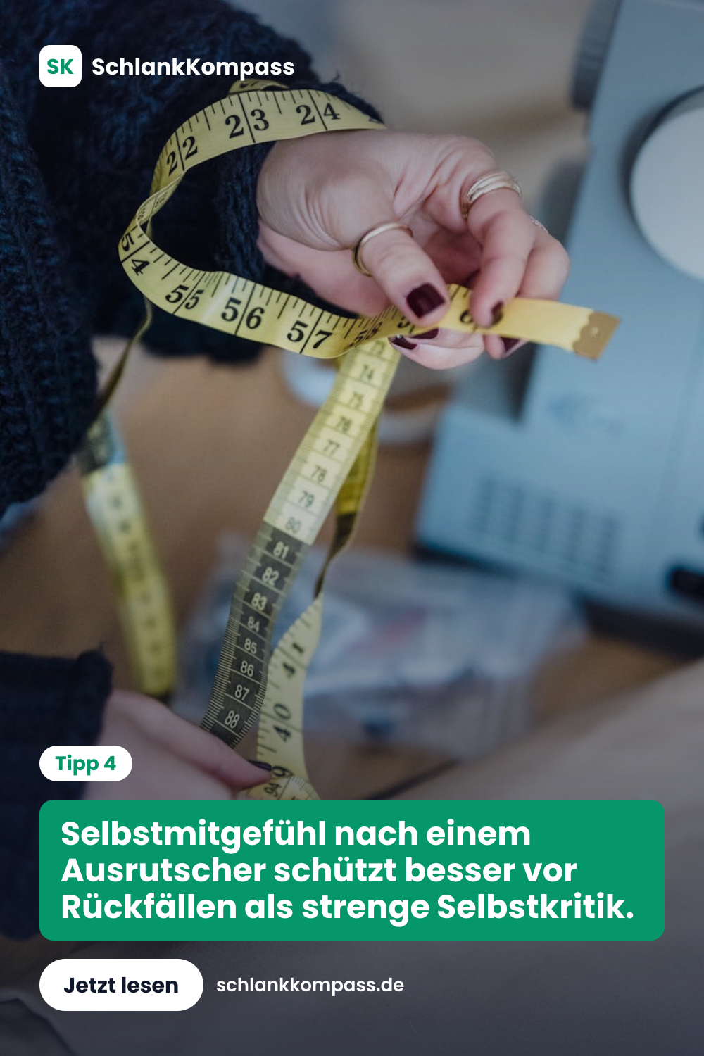Selbstmitgefühl nach einem Ausrutscher schützt besser vor Rückfällen als strenge Selbstkritik.