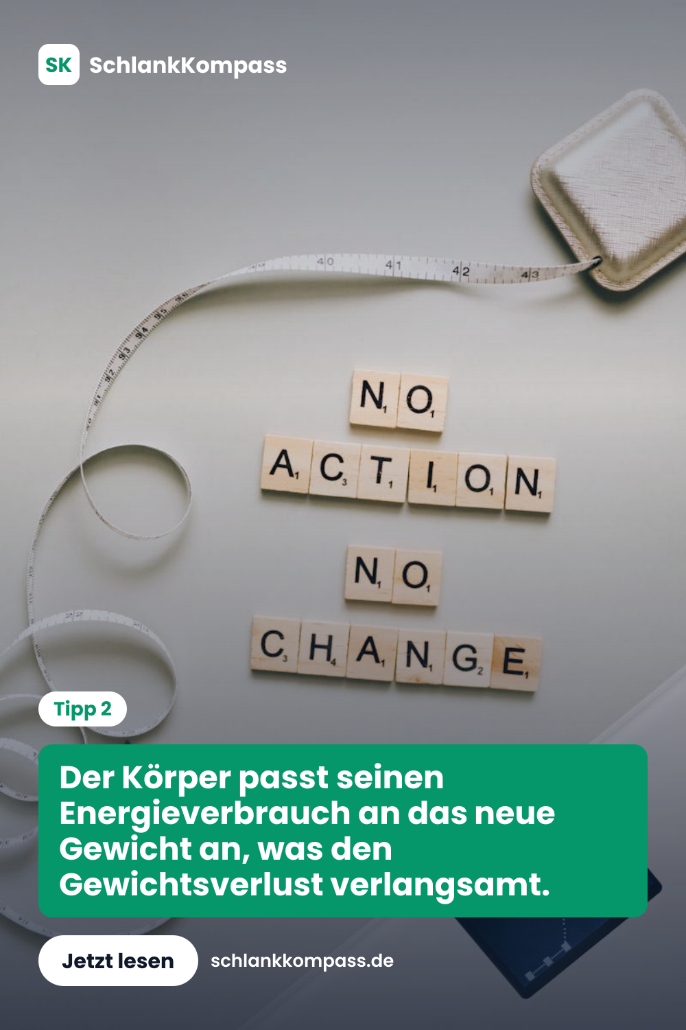 Der Körper passt seinen Energieverbrauch an das neue Gewicht an, was den Gewichtsverlust verlangsamt.
