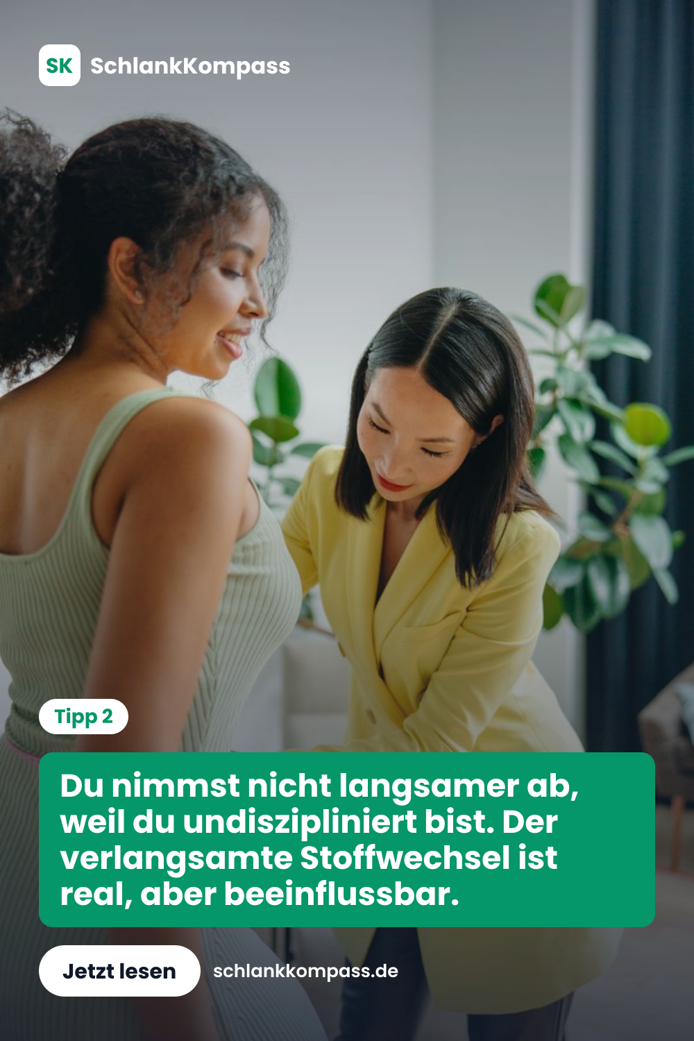 Du nimmst nicht langsamer ab, weil du undiszipliniert bist. Der verlangsamte Stoffwechsel ist real, aber beeinflussbar.