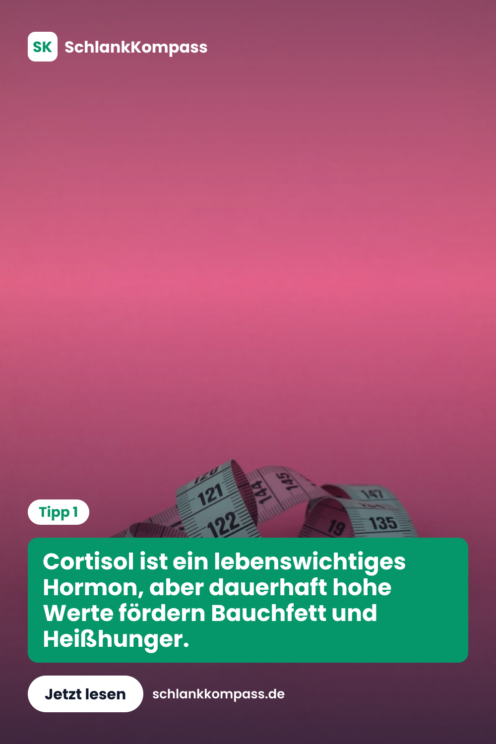 Cortisol ist ein lebenswichtiges Hormon, aber dauerhaft hohe Werte fördern Bauchfett und Heißhunger.