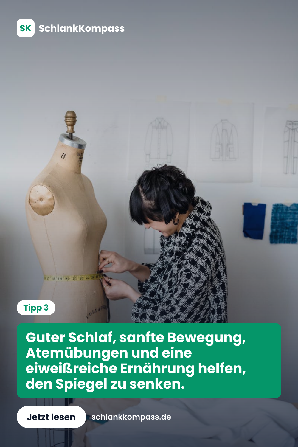 Guter Schlaf, sanfte Bewegung, Atemübungen und eine eiweißreiche Ernährung helfen, den Spiegel zu senken.