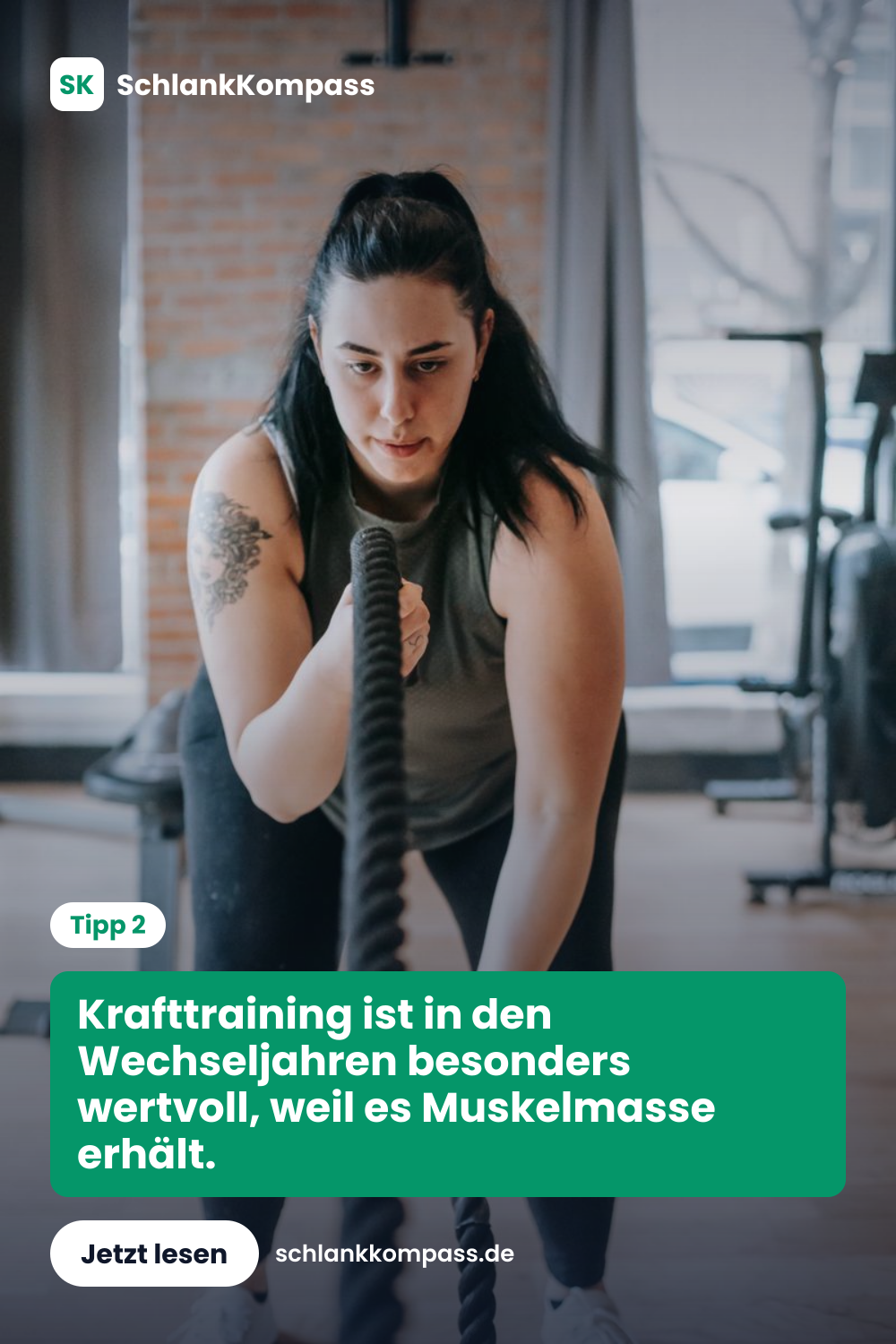 Krafttraining ist in den Wechseljahren besonders wertvoll, weil es Muskelmasse erhält.