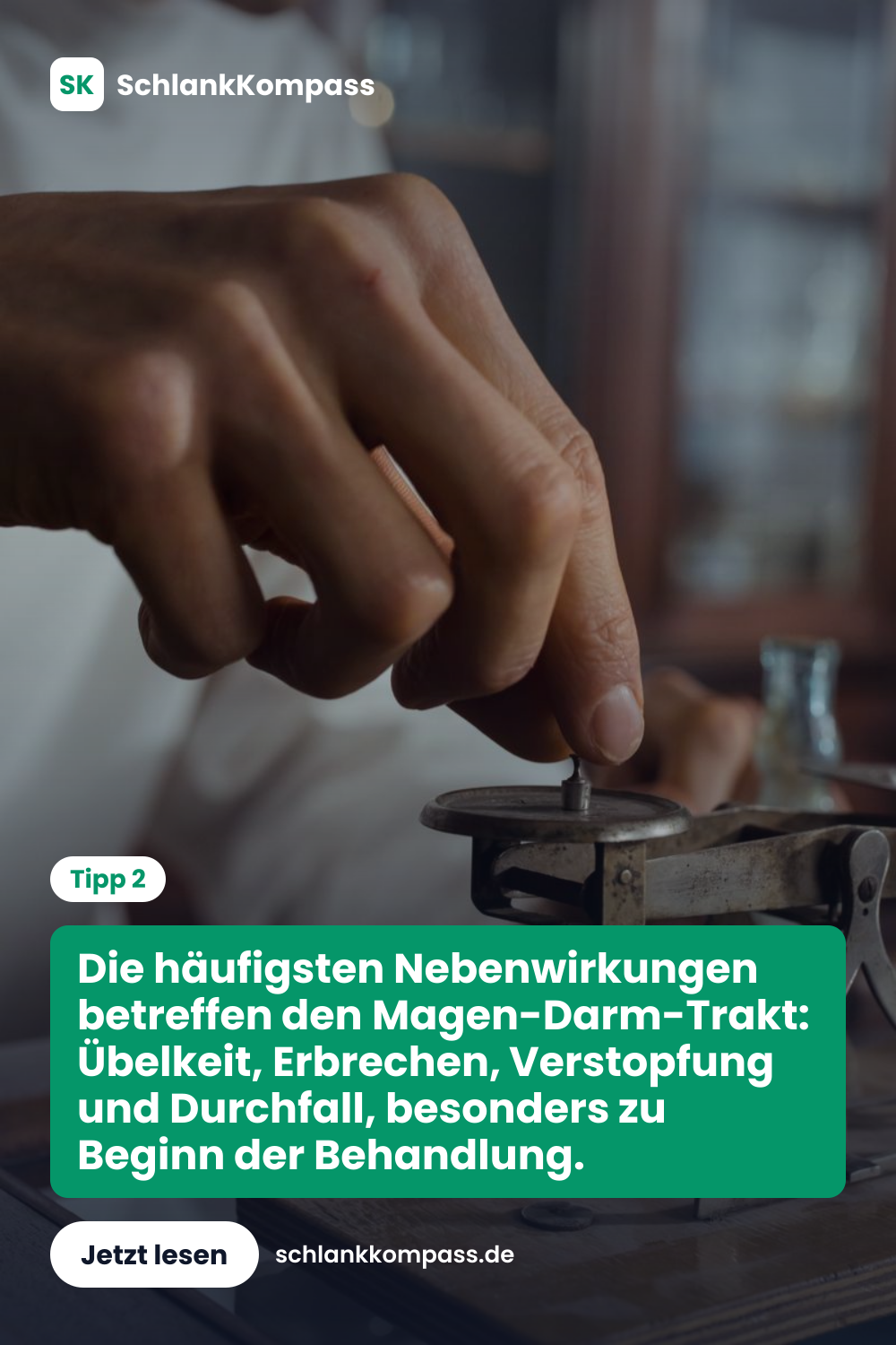 Die häufigsten Nebenwirkungen betreffen den Magen-Darm-Trakt: Übelkeit, Erbrechen, Verstopfung und Durchfall, besonders zu Beginn der Behandlung.
