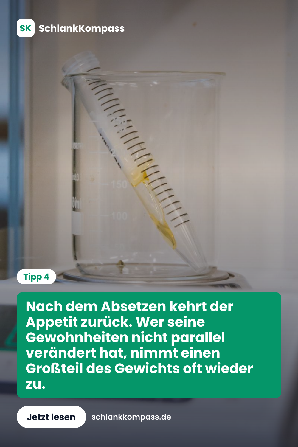 Nach dem Absetzen kehrt der Appetit zurück. Wer seine Gewohnheiten nicht parallel verändert hat, nimmt einen Großteil des Gewichts oft wieder zu.