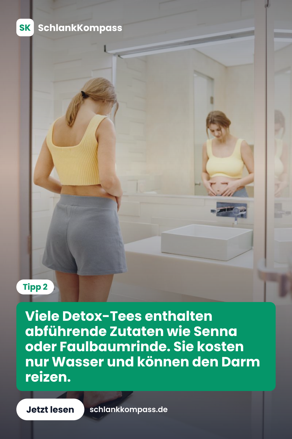 Viele Detox-Tees enthalten abführende Zutaten wie Senna oder Faulbaumrinde. Sie kosten nur Wasser und können den Darm reizen.