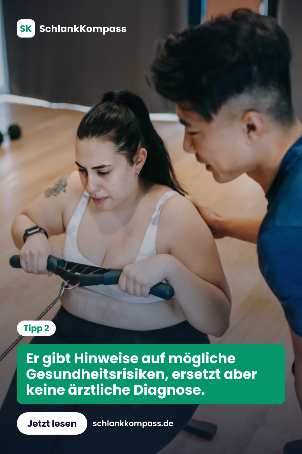 Er gibt Hinweise auf mögliche Gesundheitsrisiken, ersetzt aber keine ärztliche Diagnose.