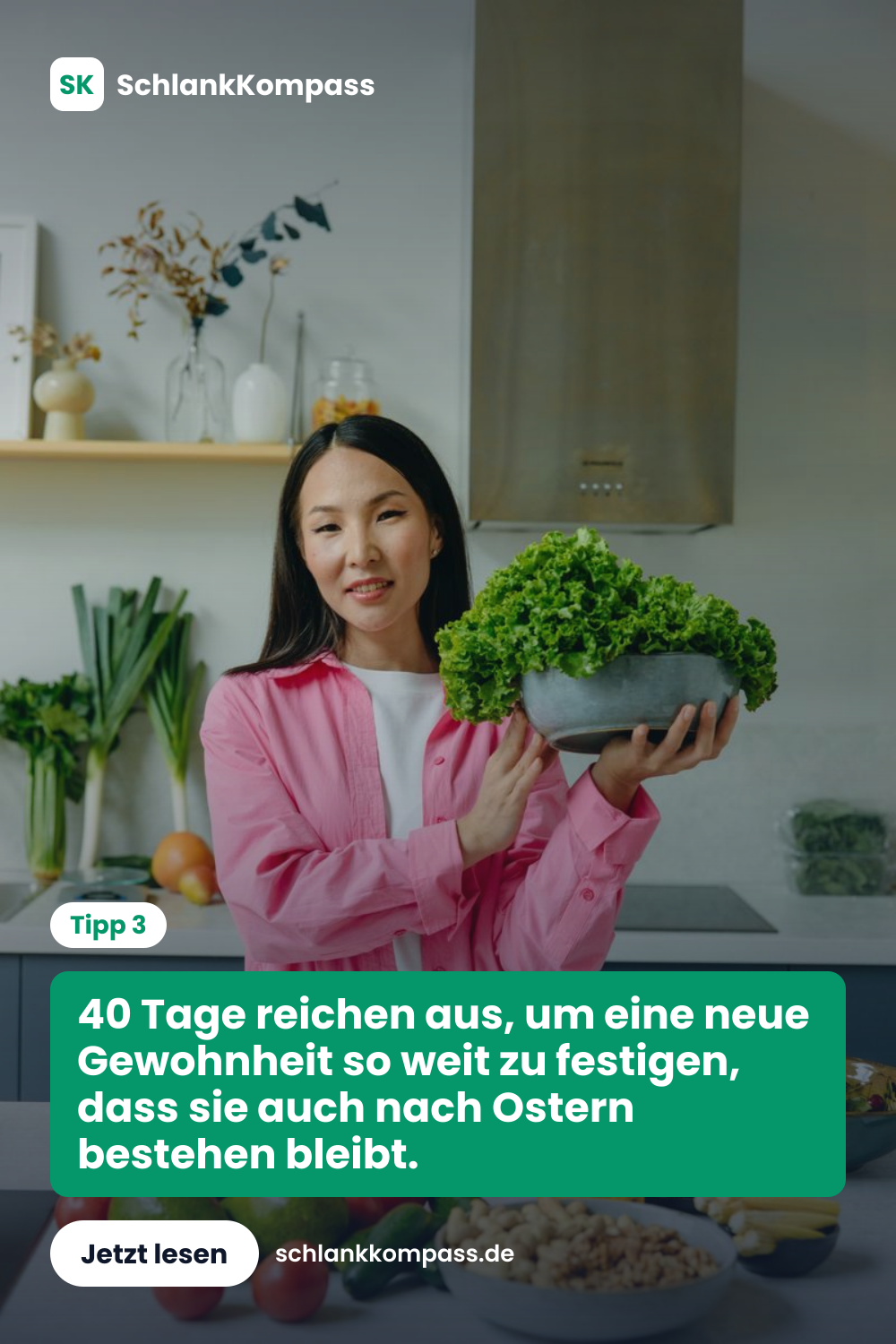 40 Tage reichen aus, um eine neue Gewohnheit so weit zu festigen, dass sie auch nach Ostern bestehen bleibt.