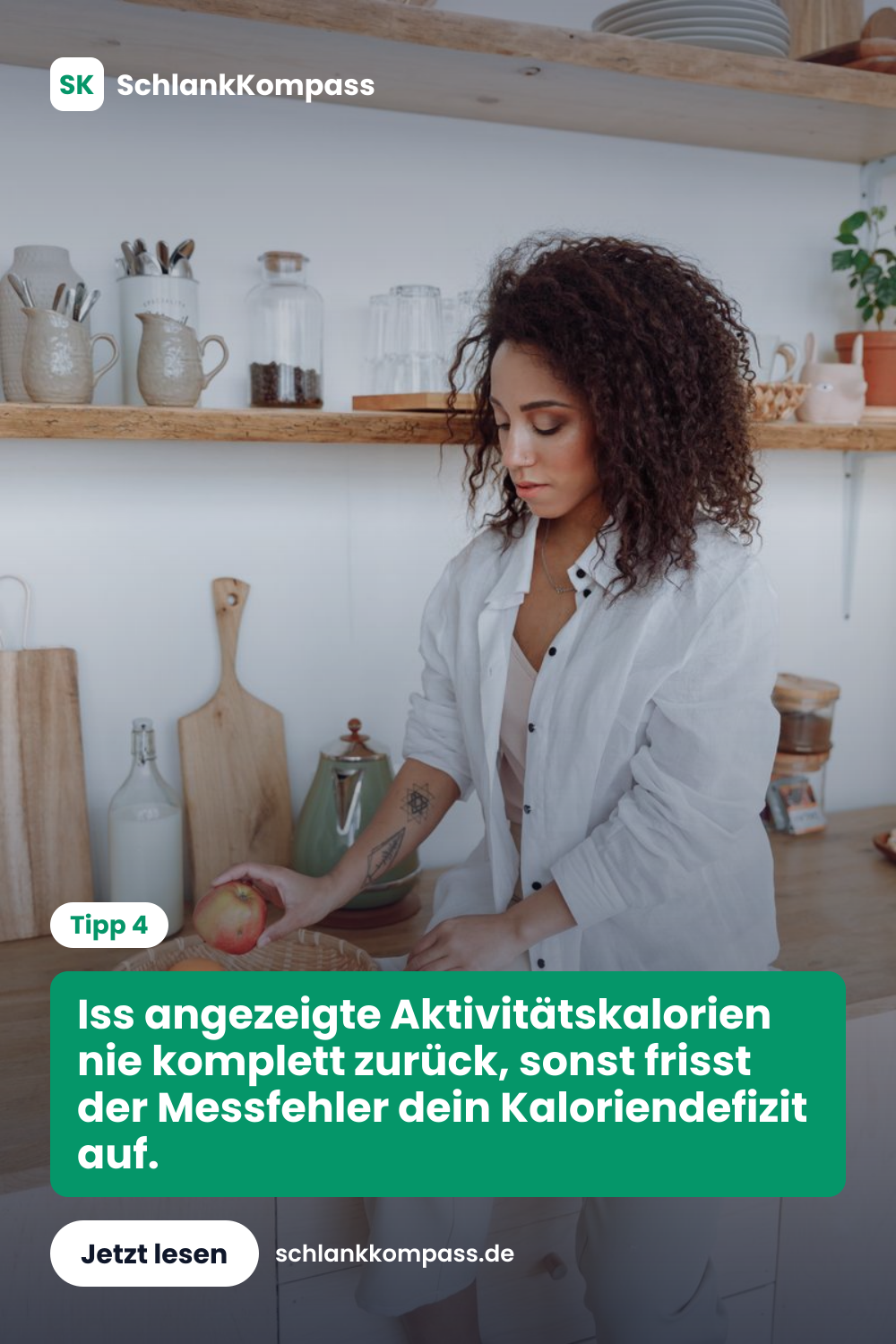 Iss angezeigte Aktivitätskalorien nie komplett zurück, sonst frisst der Messfehler dein Kaloriendefizit auf.