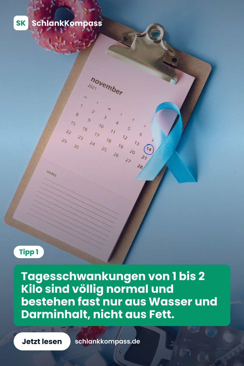 Tagesschwankungen von 1 bis 2 Kilo sind völlig normal und bestehen fast nur aus Wasser und Darminhalt, nicht aus Fett.