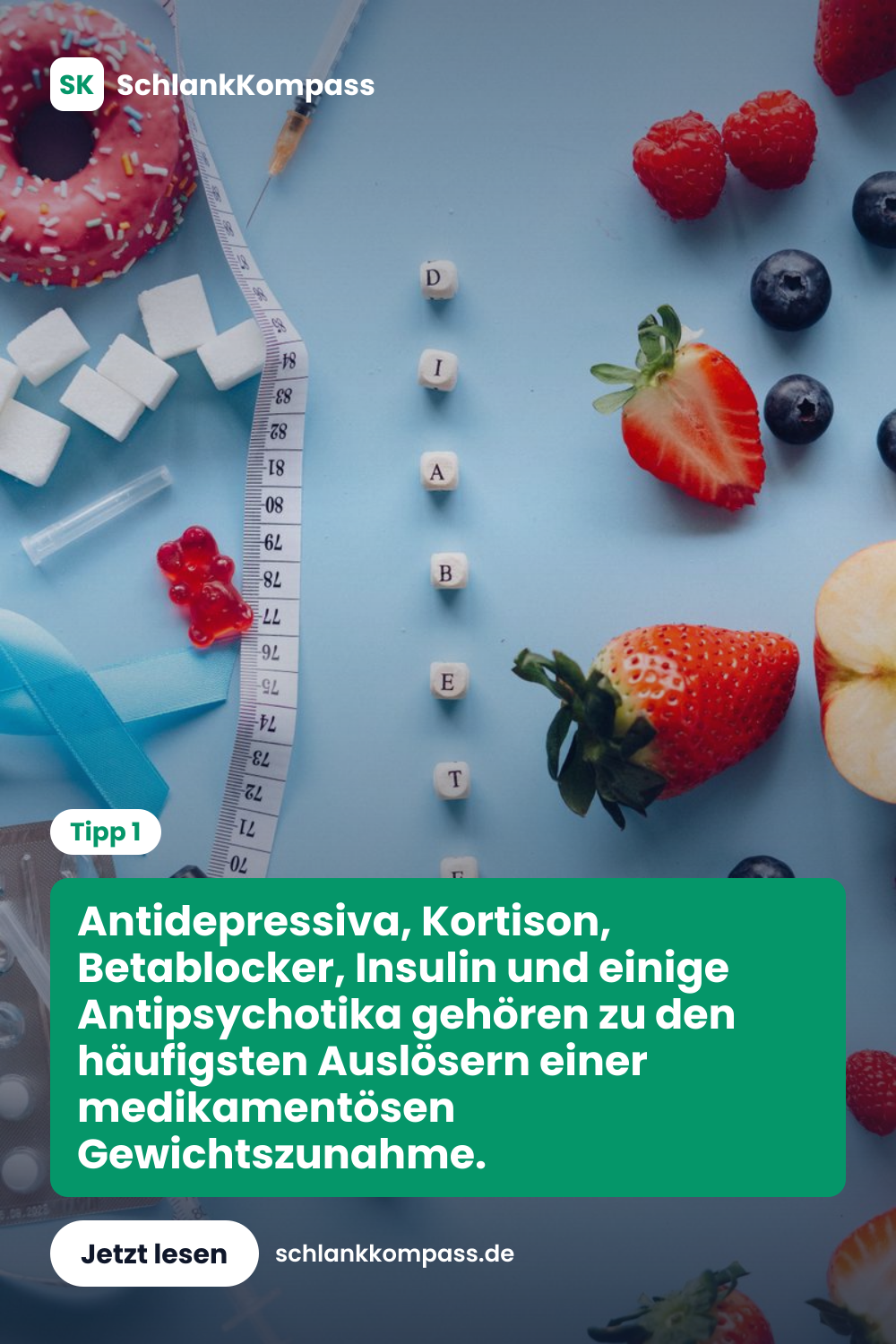 Antidepressiva, Kortison, Betablocker, Insulin und einige Antipsychotika gehören zu den häufigsten Auslösern einer medikamentösen Gewichtszunahme.