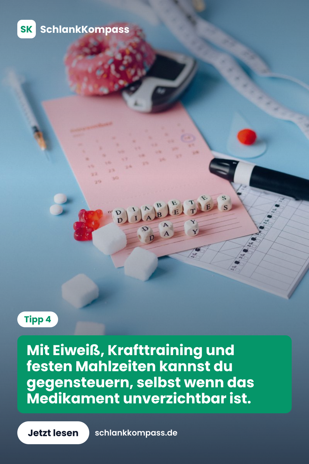 Mit Eiweiß, Krafttraining und festen Mahlzeiten kannst du gegensteuern, selbst wenn das Medikament unverzichtbar ist.