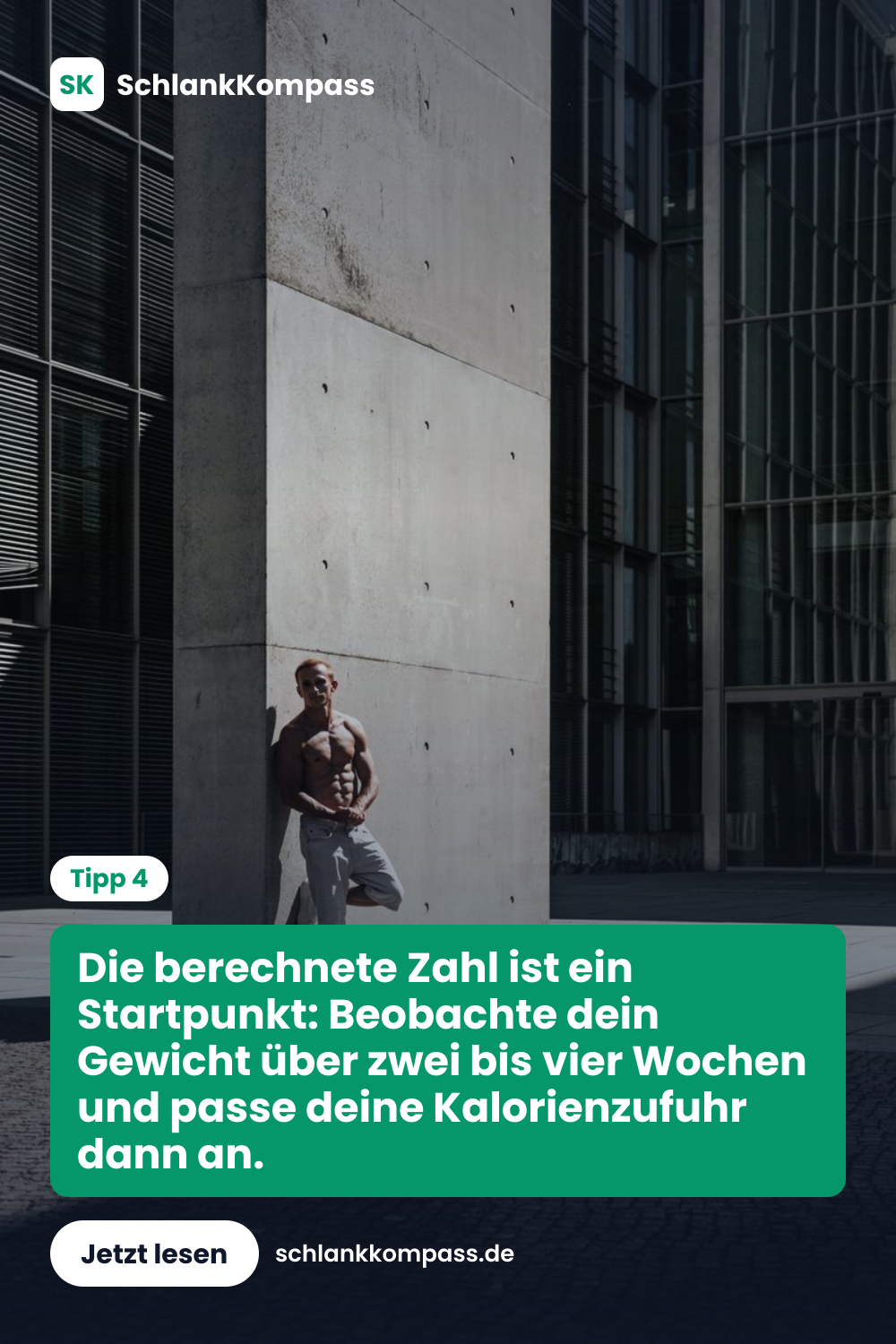 Die berechnete Zahl ist ein Startpunkt: Beobachte dein Gewicht über zwei bis vier Wochen und passe deine Kalorienzufuhr dann an.