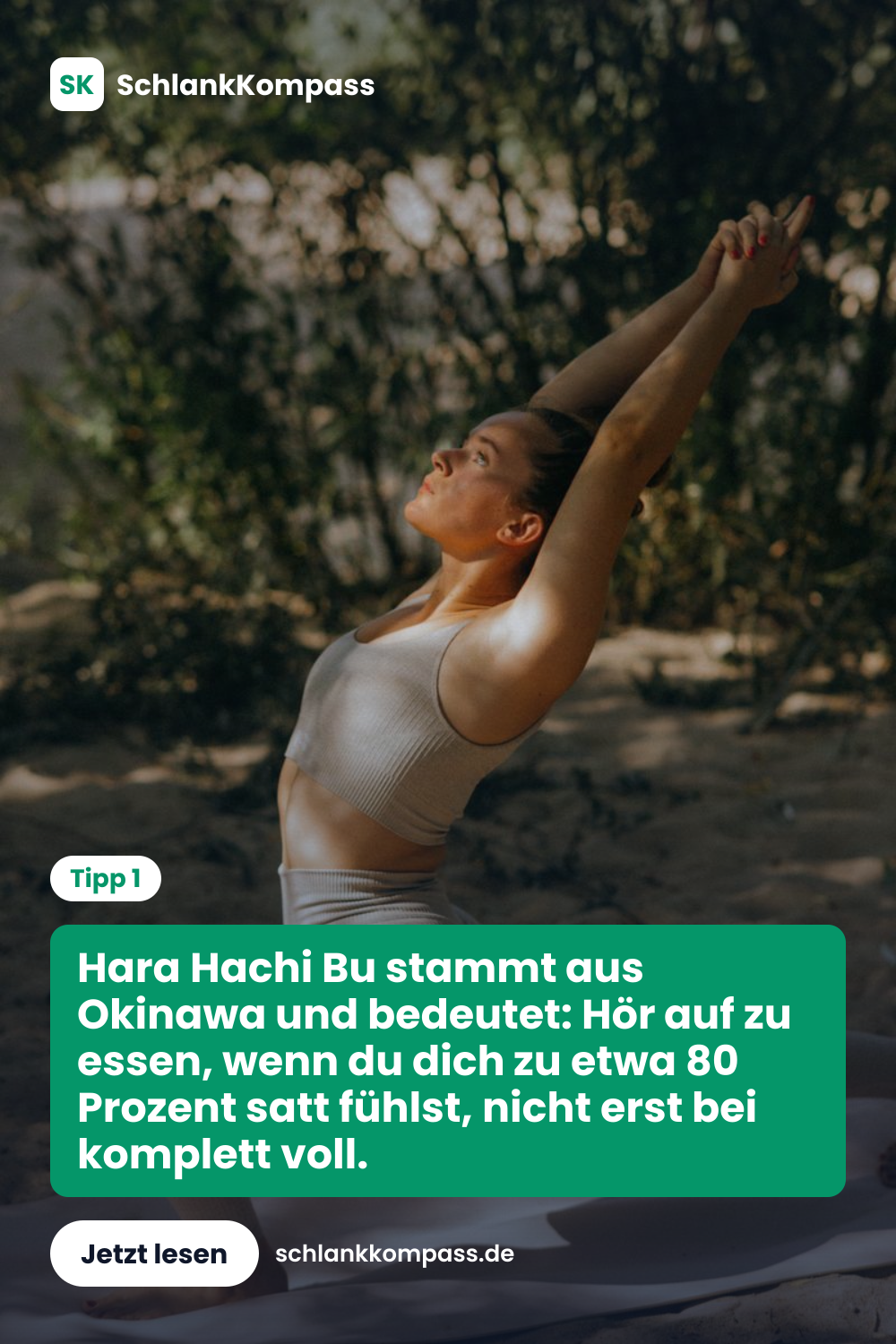 Hara Hachi Bu stammt aus Okinawa und bedeutet: Hör auf zu essen, wenn du dich zu etwa 80 Prozent satt fühlst, nicht erst bei komplett voll.