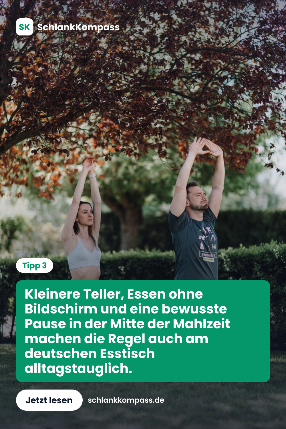 Kleinere Teller, Essen ohne Bildschirm und eine bewusste Pause in der Mitte der Mahlzeit machen die Regel auch am deutschen Esstisch alltagstauglich.