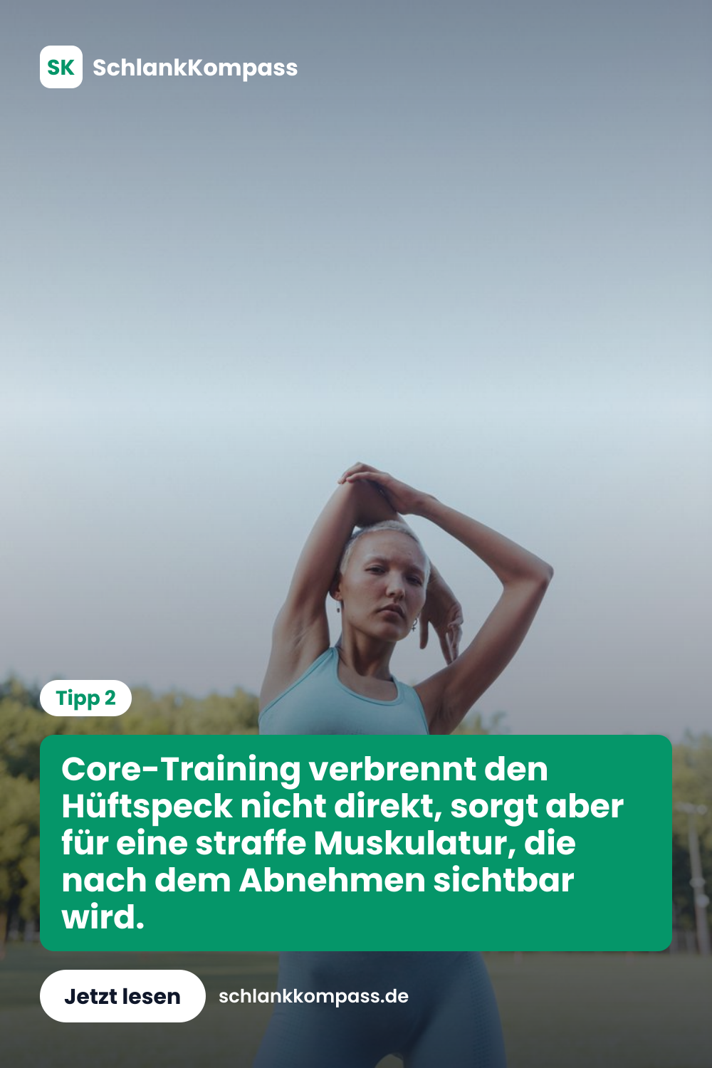 Core-Training verbrennt den Hüftspeck nicht direkt, sorgt aber für eine straffe Muskulatur, die nach dem Abnehmen sichtbar wird.