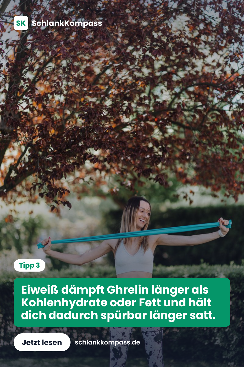 Eiweiß dämpft Ghrelin länger als Kohlenhydrate oder Fett und hält dich dadurch spürbar länger satt.
