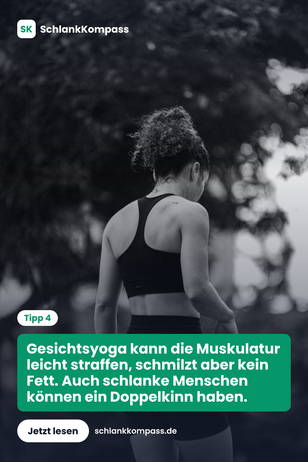 Gesichtsyoga kann die Muskulatur leicht straffen, schmilzt aber kein Fett. Auch schlanke Menschen können ein Doppelkinn haben.