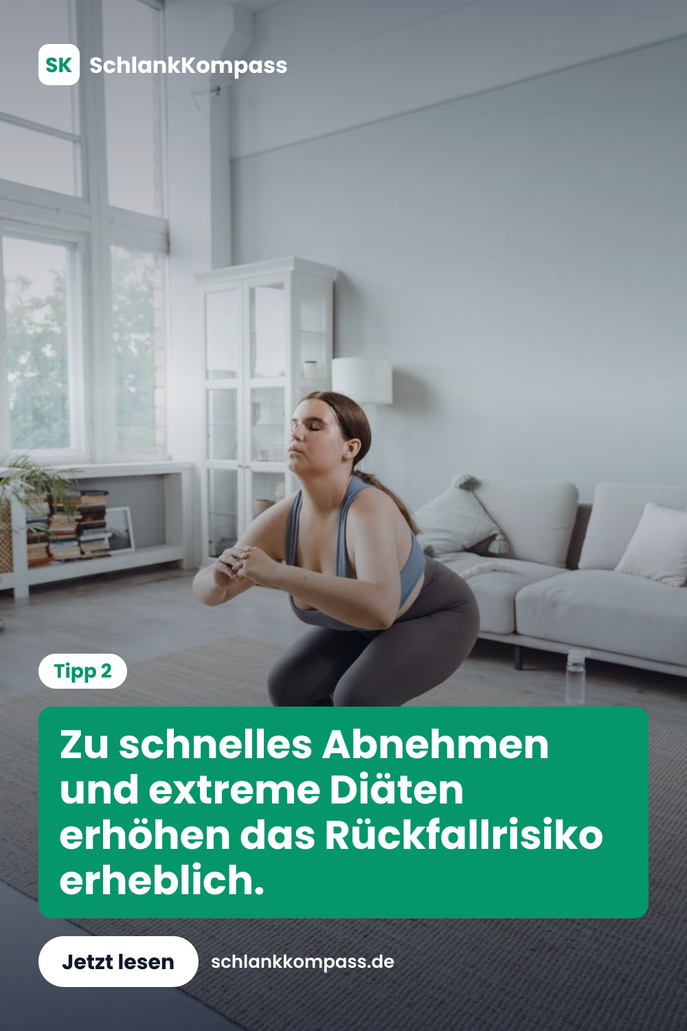 Zu schnelles Abnehmen und extreme Diäten erhöhen das Rückfallrisiko erheblich.