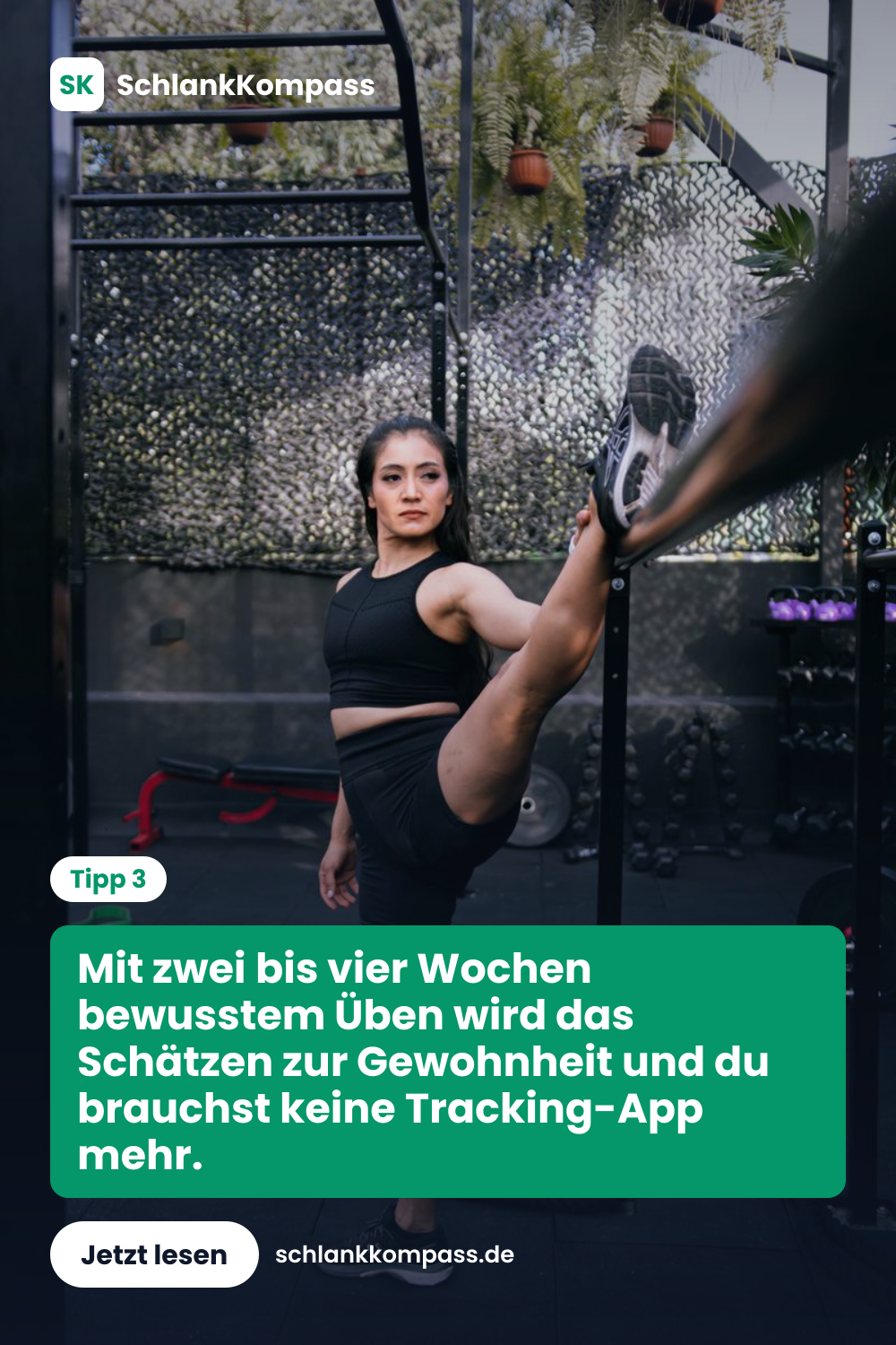 Mit zwei bis vier Wochen bewusstem Üben wird das Schätzen zur Gewohnheit und du brauchst keine Tracking-App mehr.