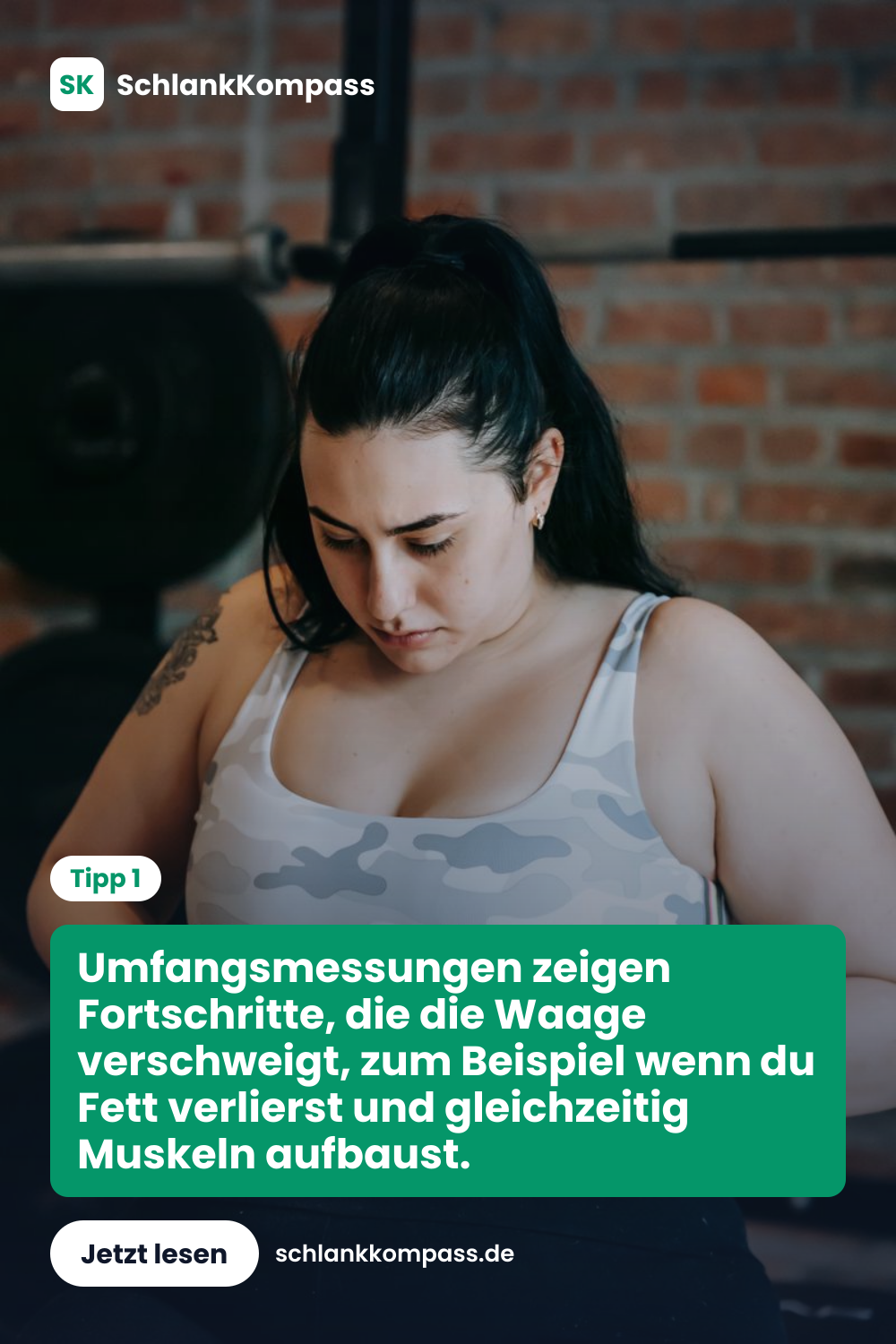 Umfangsmessungen zeigen Fortschritte, die die Waage verschweigt, zum Beispiel wenn du Fett verlierst und gleichzeitig Muskeln aufbaust.