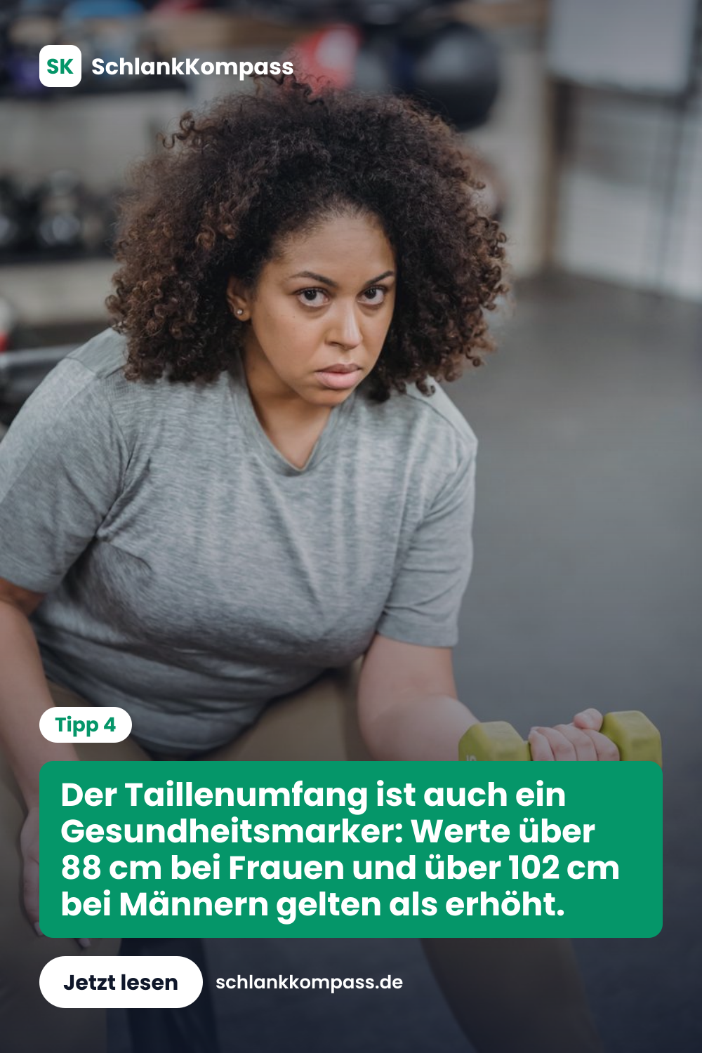 Der Taillenumfang ist auch ein Gesundheitsmarker: Werte über 88 cm bei Frauen und über 102 cm bei Männern gelten als erhöht.