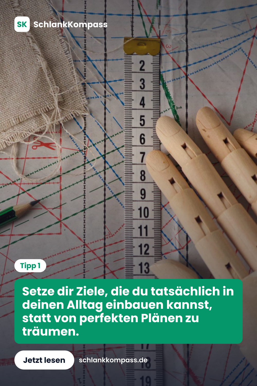 Setze dir Ziele, die du tatsächlich in deinen Alltag einbauen kannst, statt von perfekten Plänen zu träumen.