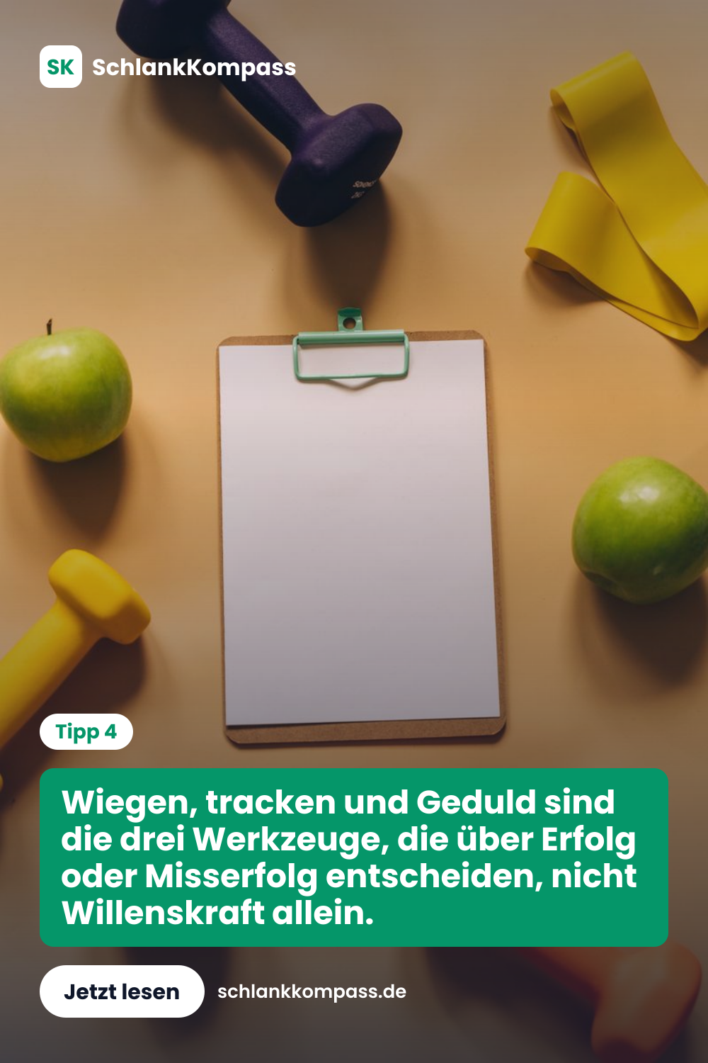 Wiegen, tracken und Geduld sind die drei Werkzeuge, die über Erfolg oder Misserfolg entscheiden, nicht Willenskraft allein.