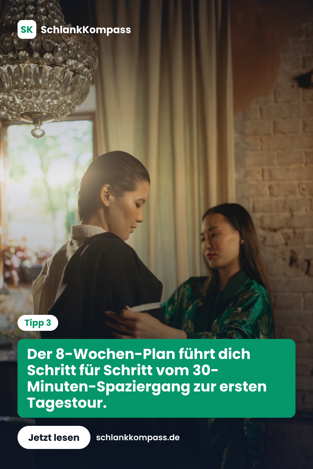 Der 8-Wochen-Plan führt dich Schritt für Schritt vom 30-Minuten-Spaziergang zur ersten Tagestour.