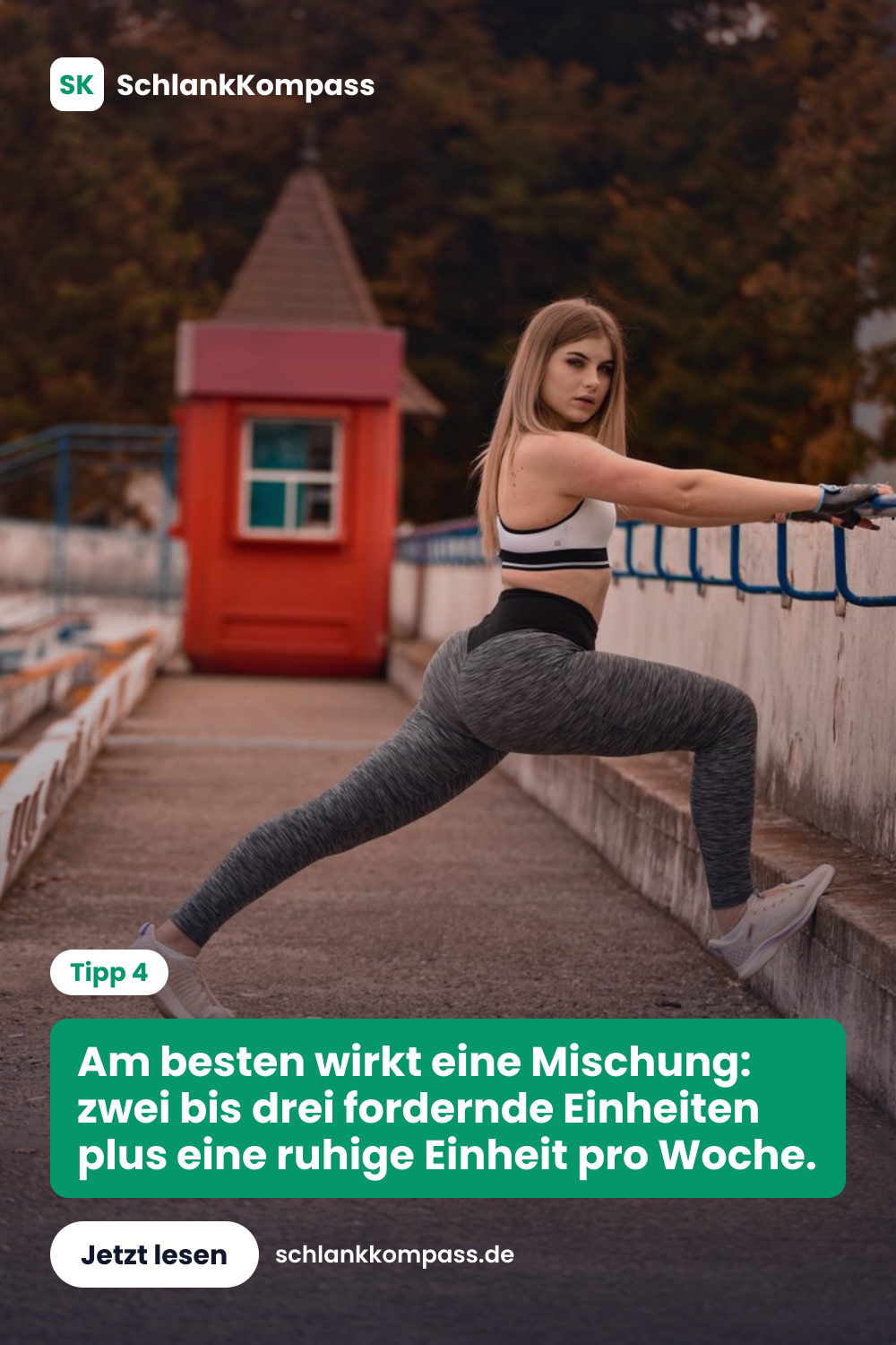 Am besten wirkt eine Mischung: zwei bis drei fordernde Einheiten plus eine ruhige Einheit pro Woche.