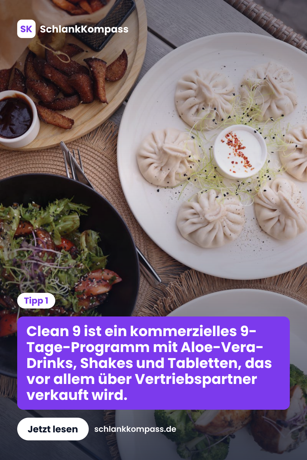Clean 9 ist ein kommerzielles 9-Tage-Programm mit Aloe-Vera-Drinks, Shakes und Tabletten, das vor allem über Vertriebspartner verkauft wird.