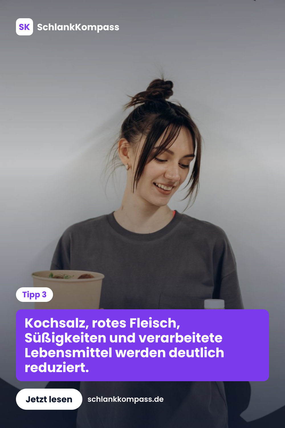 Kochsalz, rotes Fleisch, Süßigkeiten und verarbeitete Lebensmittel werden deutlich reduziert.
