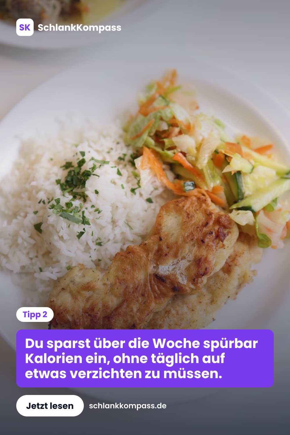 Du sparst über die Woche spürbar Kalorien ein, ohne täglich auf etwas verzichten zu müssen.