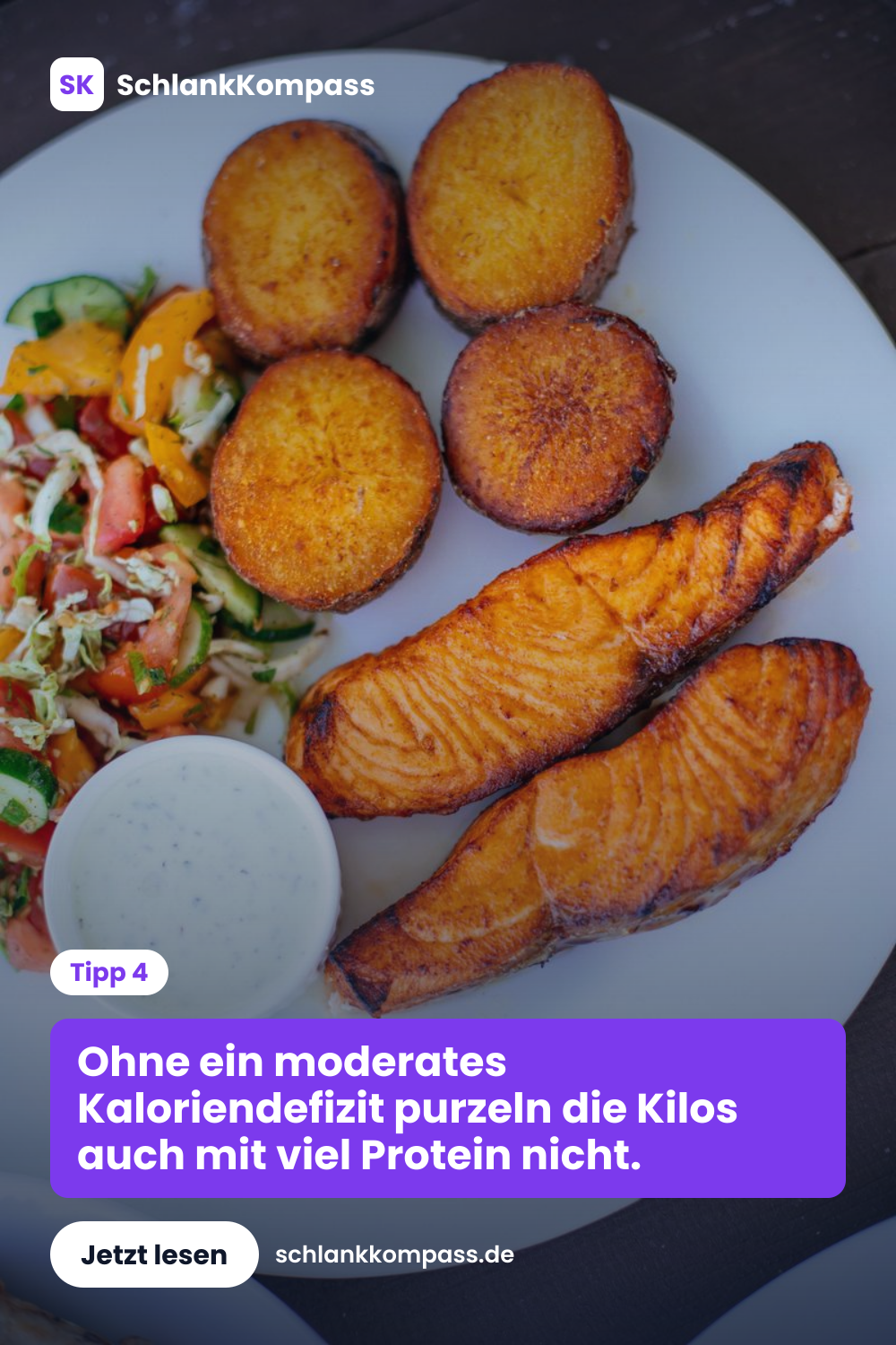 Ohne ein moderates Kaloriendefizit purzeln die Kilos auch mit viel Protein nicht.