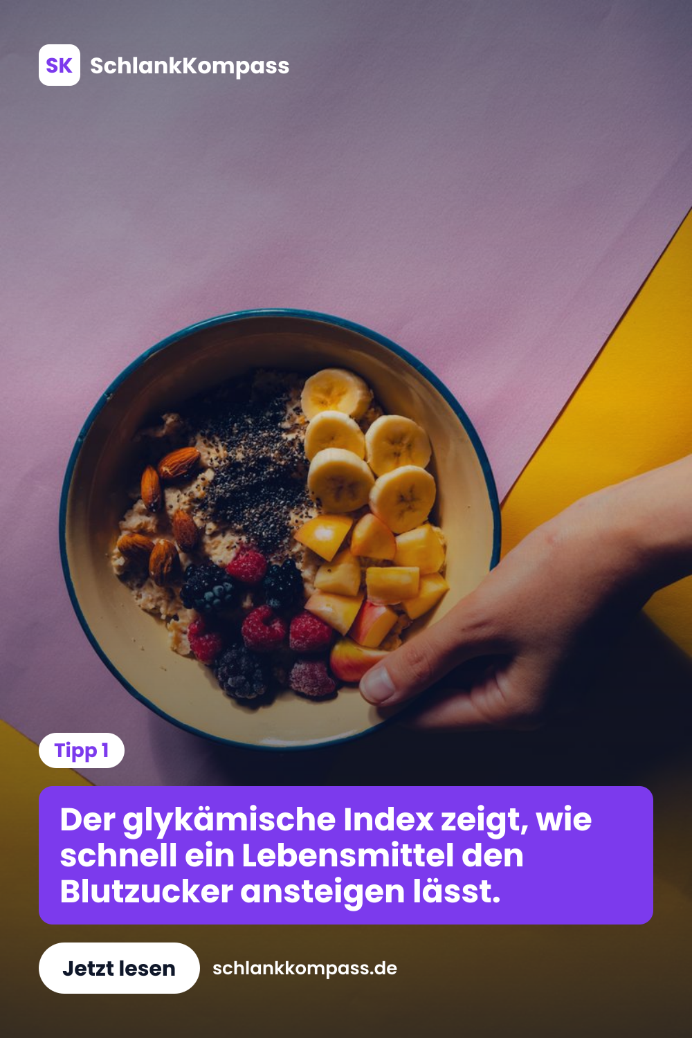 Der glykämische Index zeigt, wie schnell ein Lebensmittel den Blutzucker ansteigen lässt.