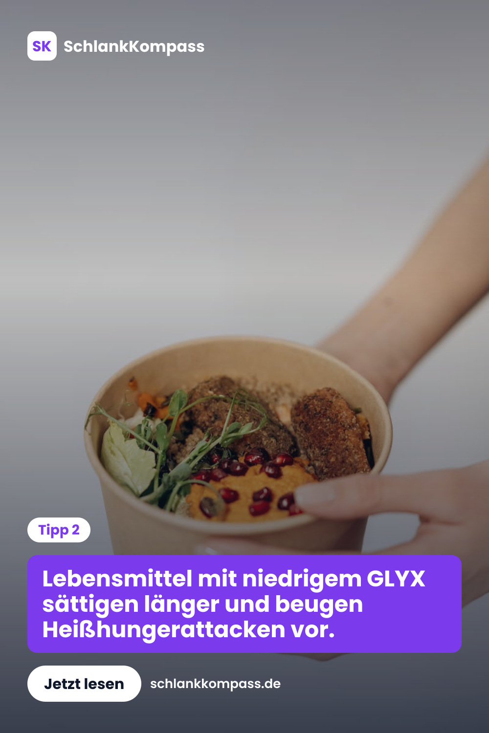 Lebensmittel mit niedrigem GLYX sättigen länger und beugen Heißhungerattacken vor.