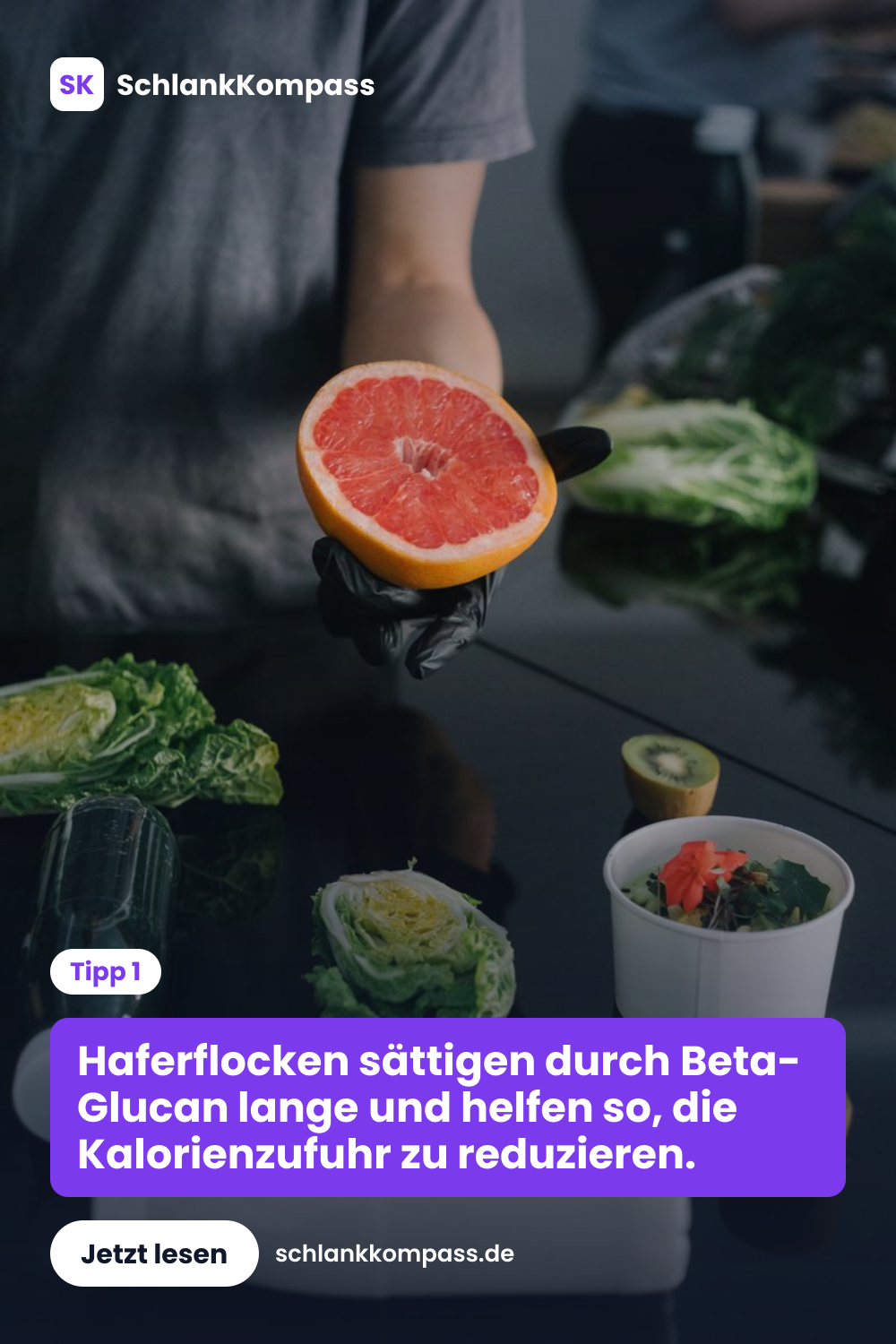 Haferflocken sättigen durch Beta-Glucan lange und helfen so, die Kalorienzufuhr zu reduzieren.