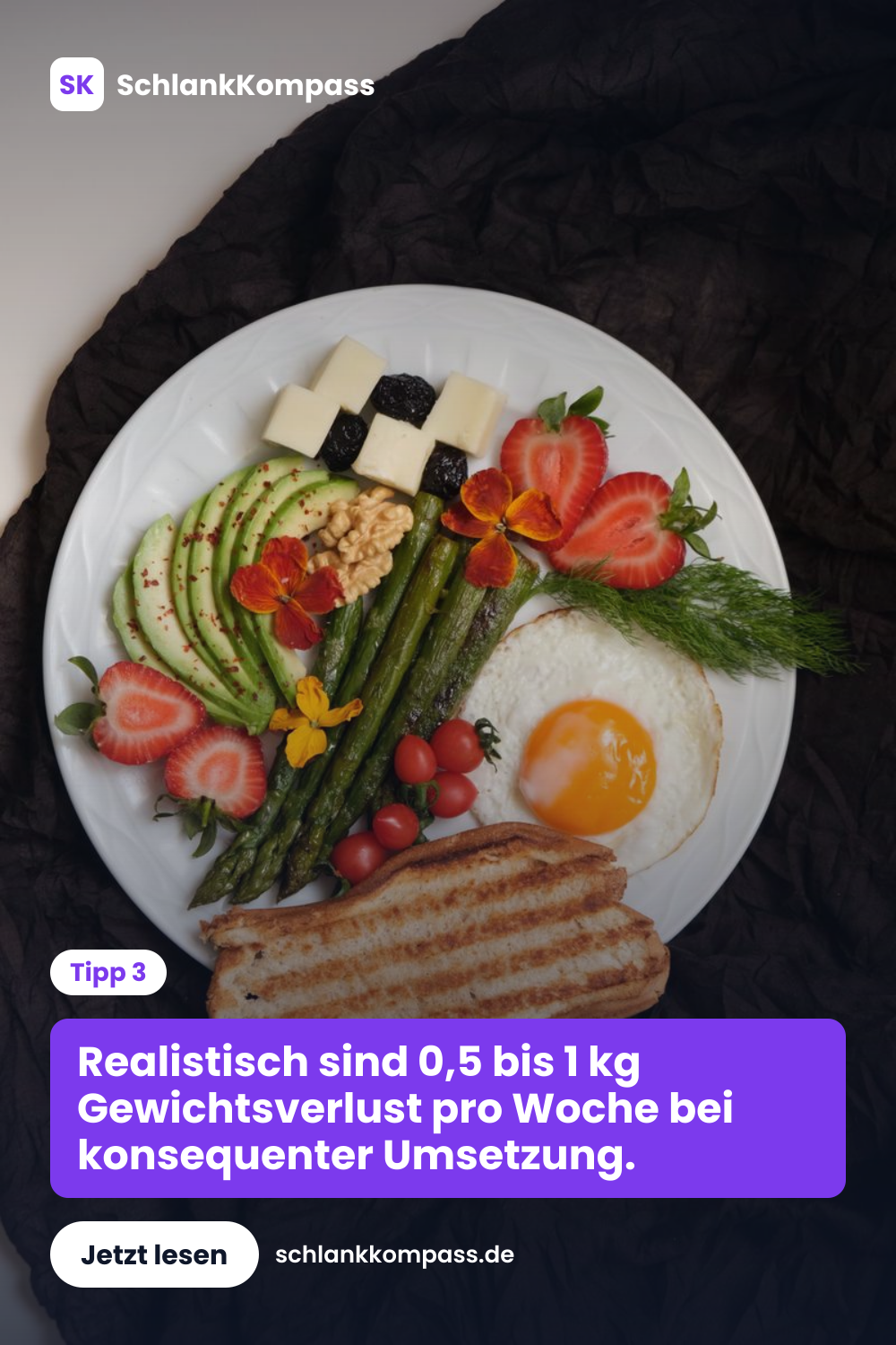Realistisch sind 0,5 bis 1 kg Gewichtsverlust pro Woche bei konsequenter Umsetzung.
